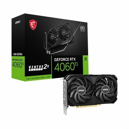 Видеокарта MSI GeForce RTX 4060Ti (RTX 4060 Ti VENTUS 2X BLACK 8G OC)