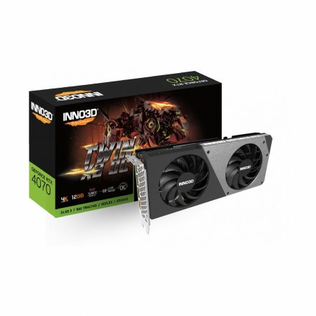 Видеокарта Inno3D GeForce RTX4070 Twin X2 OC (N40702-126XX-185252N)