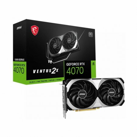 Видеокарта NVIDIA GeForce RTX 4070 MSI 12Gb (RTX 4070 VENTUS 2X 12G OC)