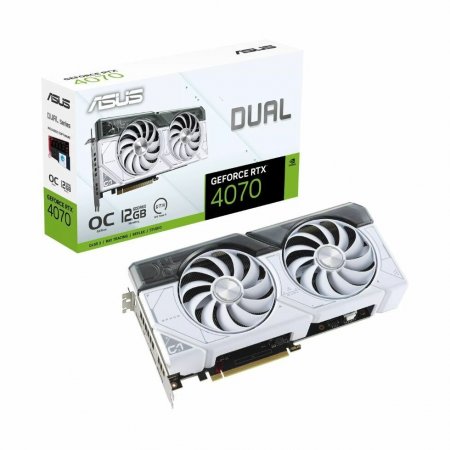 Видеокарта Asus RTX4070 DUAL-RTX4070-O12G-WHITE (90YV0IZ4-M0NA00)