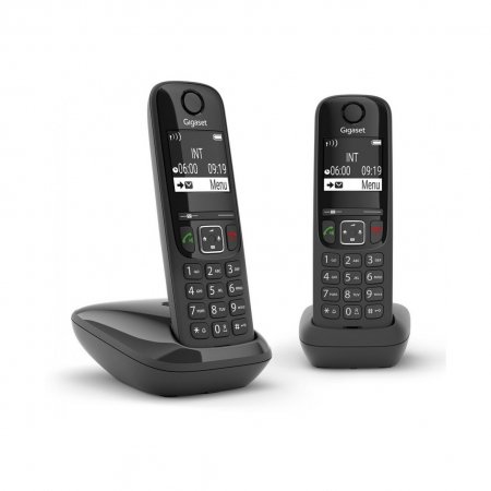 IP-телефон Gigaset Dect AS690 DUO RUS черный (L36852-H2816-S301)